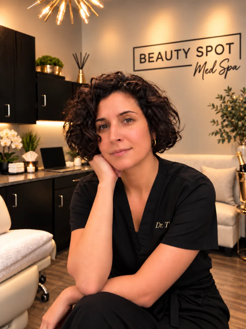 Dr. Tessa, DDS, in the Beauty Spot treatment room
